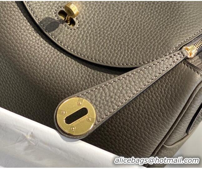 Trendy Design Hermes Lindy Bag 26cm/30cm in Grained Leather H0061 Tinware Grey/Gold