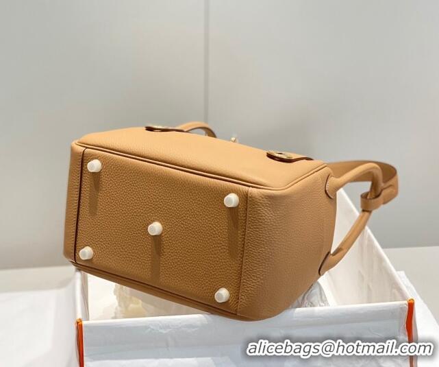 Good Quality Hermes Lindy Bag 26cm in Togo Calfskin H7100 Milky Tea Brown