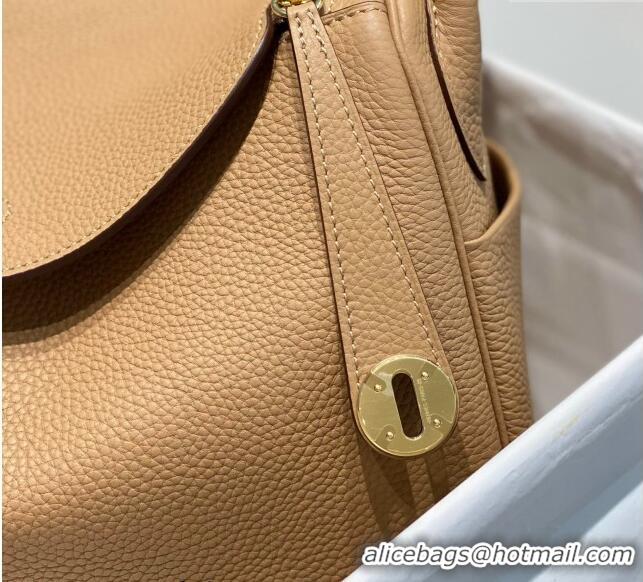 Reasonable Price Hermes Lindy Bag 30cm in Togo Calfskin H7101 Milky Tea Brown