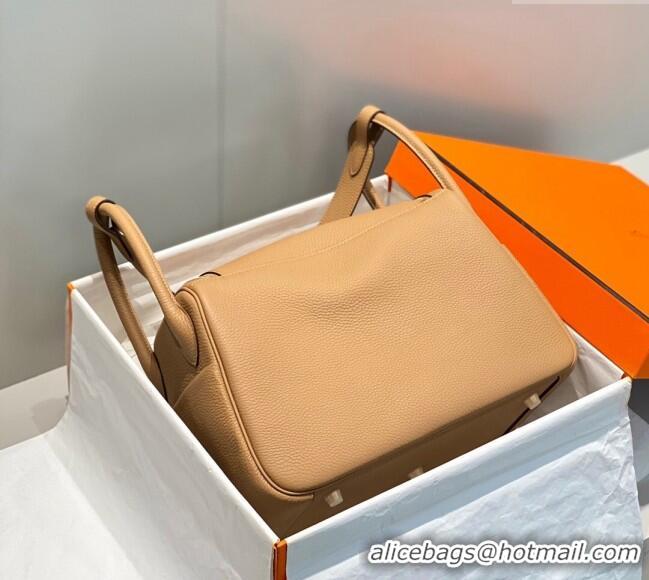 Reasonable Price Hermes Lindy Bag 30cm in Togo Calfskin H7101 Milky Tea Brown