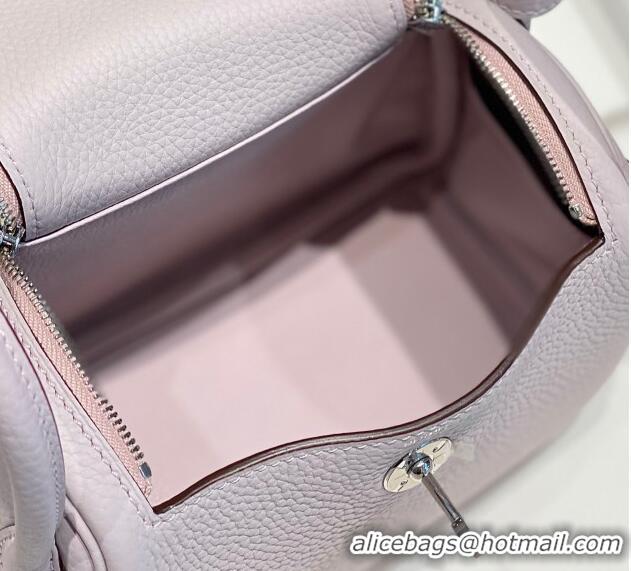 Grade Promotional Hermes Lindy Mini Bag 19cm in Grainy Calfskin H7102 Fantasy Purple