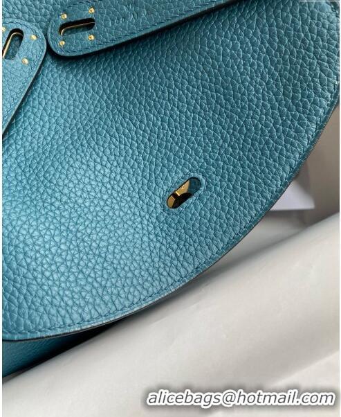 Promotional Hermes Lindy 26/30 Bag in Original Taurillon Clemence Leather H1501 Bosphorus Green/Silver 2024 (Full Handma