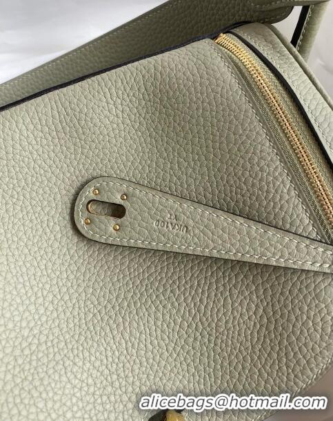 New Design Hermes Lindy 26/30 Bag in Original Taurillon Clemence Leather Glacier H1501 Sage Green/Gold 2024 (Full Handma