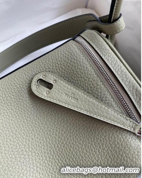 Discount Hermes Lindy 26/30 Bag in Original Taurillon Clemence Leather Glacier H1501 Sage Green/Silver 2024 (Full Handma