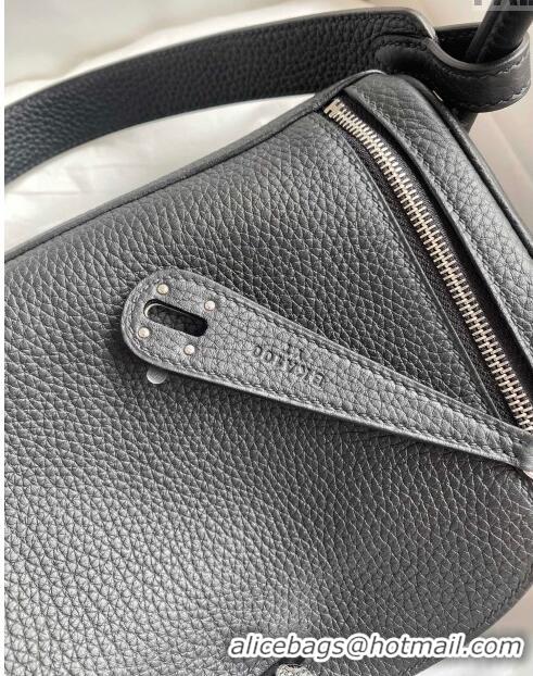 Traditional Specials Hermes Lindy 26/30 Bag in Original Taurillon Clemence Leather H1501 Black/Silver 2024(Full Handmade