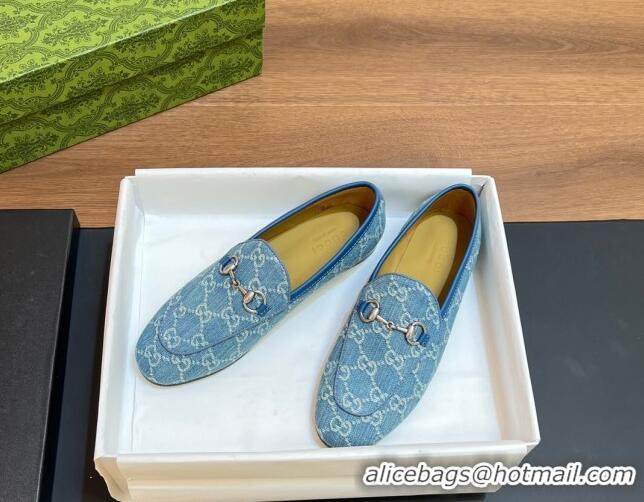 Low Price Gucci Jordaan GG Denim Loafer Light Blue 051607