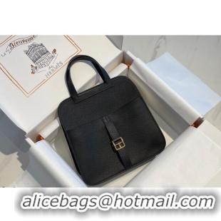 Buy Cheap Hermes Halzan Mini 22cm Bag in Togo Calfskin Leather HH2936 Black/Gold