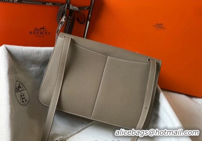 Low Cost Hermes Halzan Bag 30cm in Togo Leather HH1134 Dove Grey