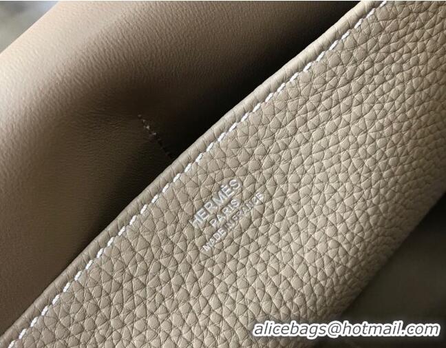 Low Cost Hermes Halzan Bag 30cm in Togo Leather HH1134 Dove Grey