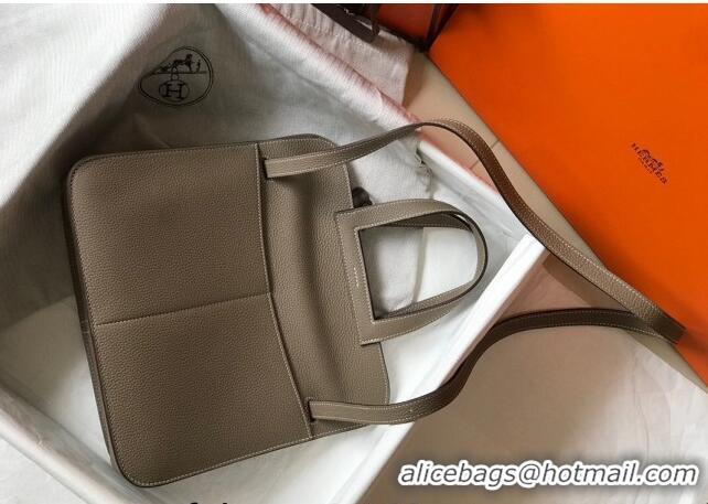 Low Cost Hermes Halzan Bag 30cm in Togo Leather HH1134 Dove Grey