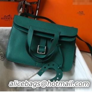 Super Quality Hermes Halzan Bag 30cm in Togo Leather HH1134 Emerald Green