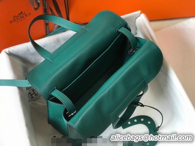 Super Quality Hermes Halzan Bag 30cm in Togo Leather HH1134 Emerald Green