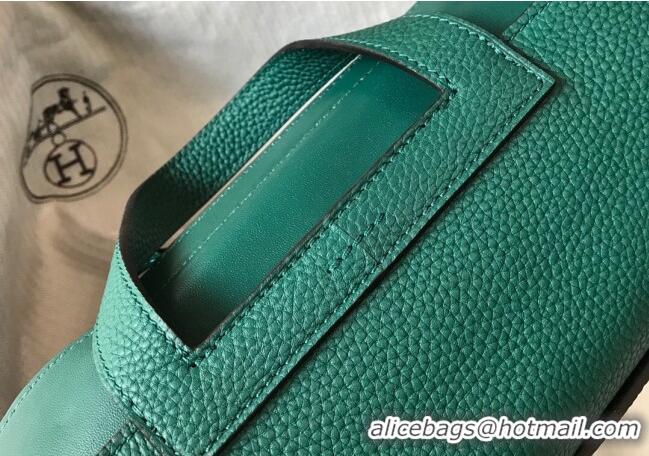 Super Quality Hermes Halzan Bag 30cm in Togo Leather HH1134 Emerald Green