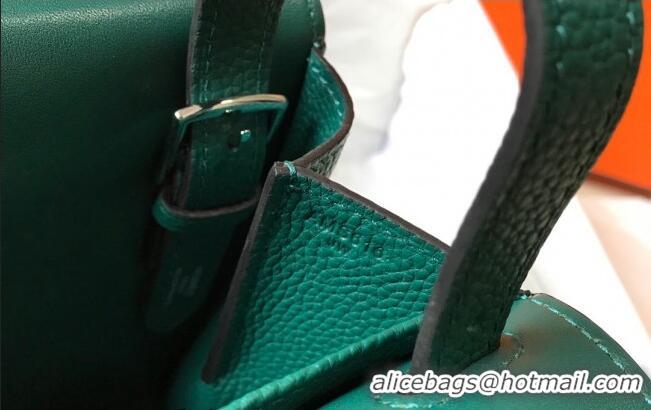 Super Quality Hermes Halzan Bag 30cm in Togo Leather HH1134 Emerald Green