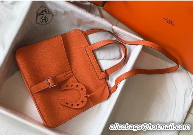 New Design Hermes Halzan Bag 30cm in Togo Leather HH1134 Orange