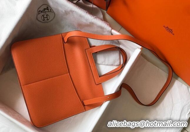 New Design Hermes Halzan Bag 30cm in Togo Leather HH1134 Orange