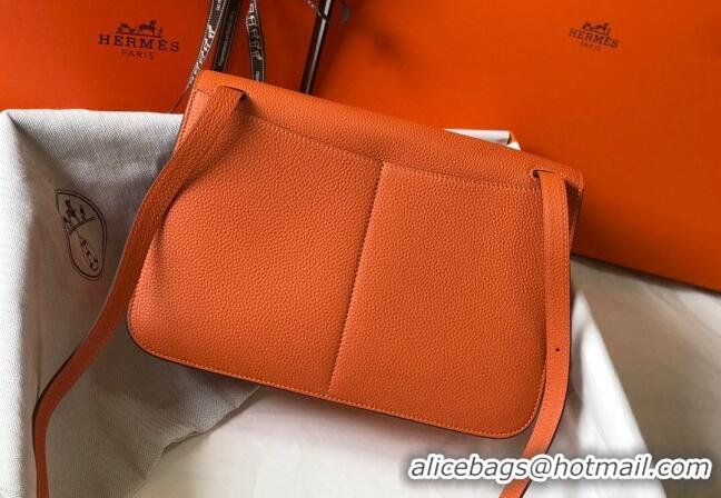 New Design Hermes Halzan Bag 30cm in Togo Leather HH1134 Orange