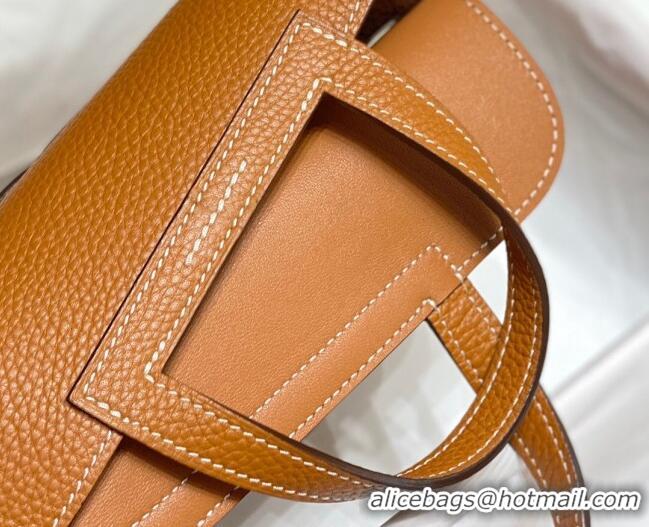 New Design Hermes Halzan Bag 30cm in Togo Leather HH1134 Gold Brown