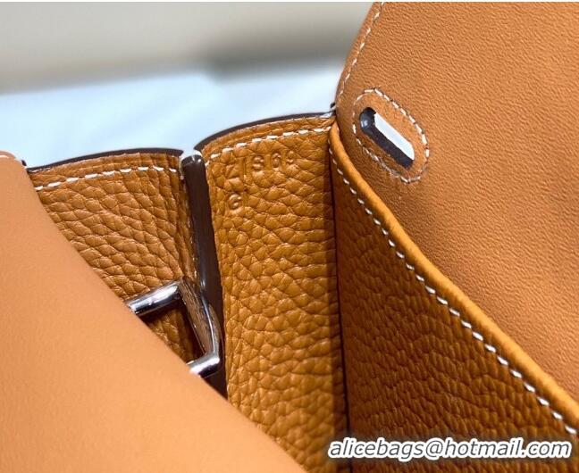 New Design Hermes Halzan Bag 30cm in Togo Leather HH1134 Gold Brown