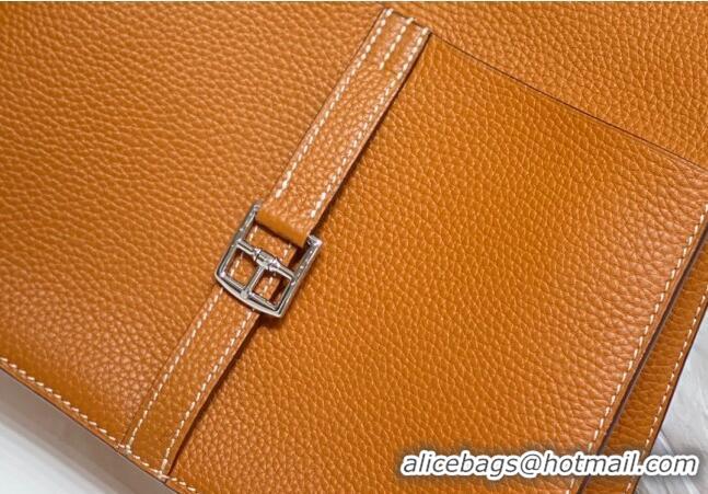 New Design Hermes Halzan Bag 30cm in Togo Leather HH1134 Gold Brown