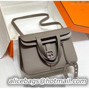 Hot Sell Cheap Hermes Halzan Bag 30cm in Togo Leather HH1134 Tin Grey