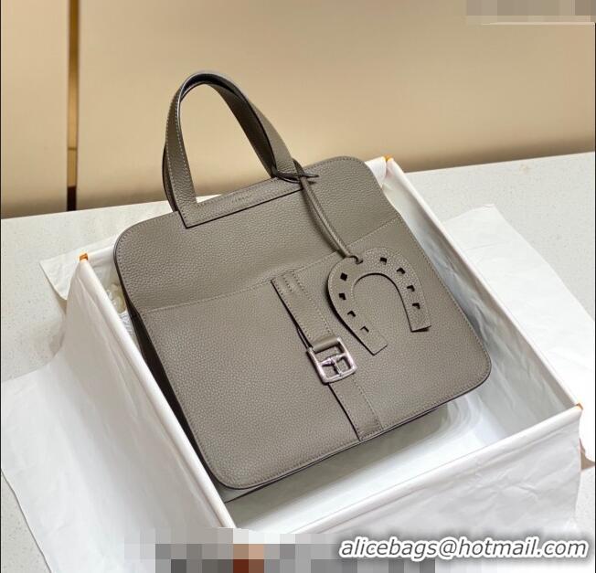 Hot Sell Cheap Hermes Halzan Bag 30cm in Togo Leather HH1134 Tin Grey