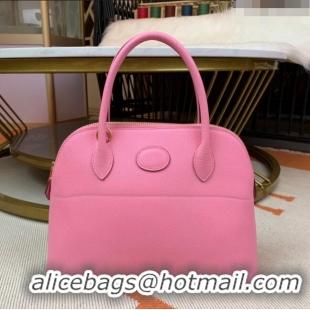 Buy Promotional Hermes Bolide 27 Bag in Original Epsom Leather H2601 Cherry Pink (Half Handmade)