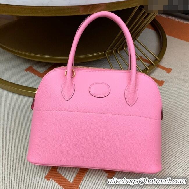 Buy Promotional Hermes Bolide 27 Bag in Original Epsom Leather H2601 Cherry Pink (Half Handmade)