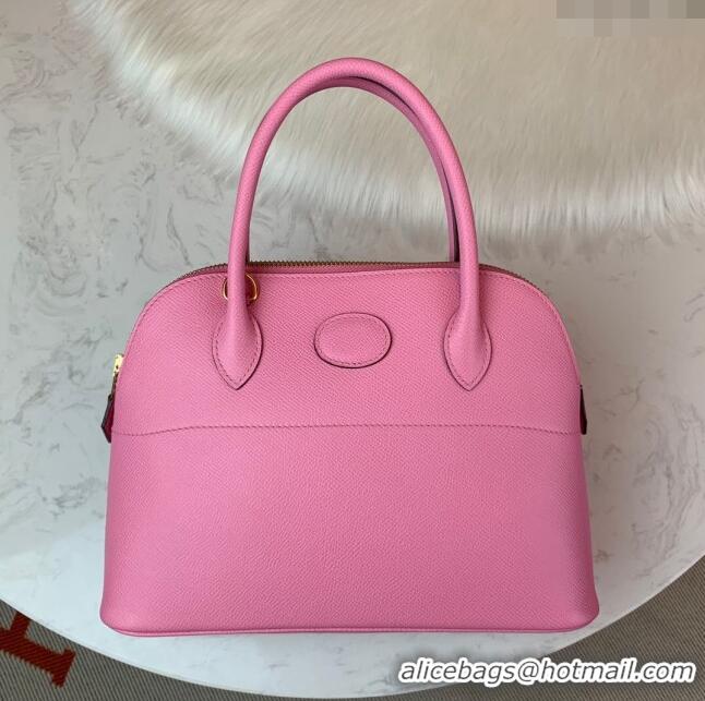 Buy Promotional Hermes Bolide 27 Bag in Original Epsom Leather H2601 Cherry Pink (Half Handmade)