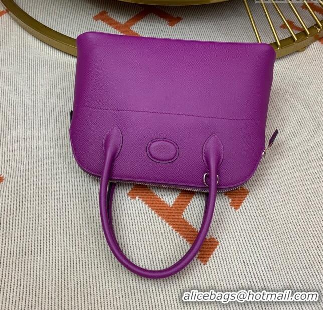 Hot Sell Cheap Hermes Bolide 27 Bag in Original Epsom Leather H2601 Actino Violet (Half Handmade)