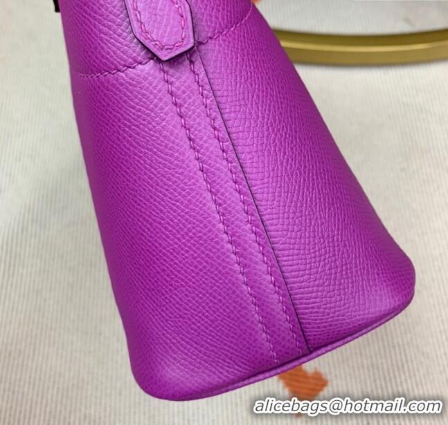 Hot Sell Cheap Hermes Bolide 27 Bag in Original Epsom Leather H2601 Actino Violet (Half Handmade)