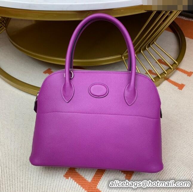 Hot Sell Cheap Hermes Bolide 27 Bag in Original Epsom Leather H2601 Actino Violet (Half Handmade)