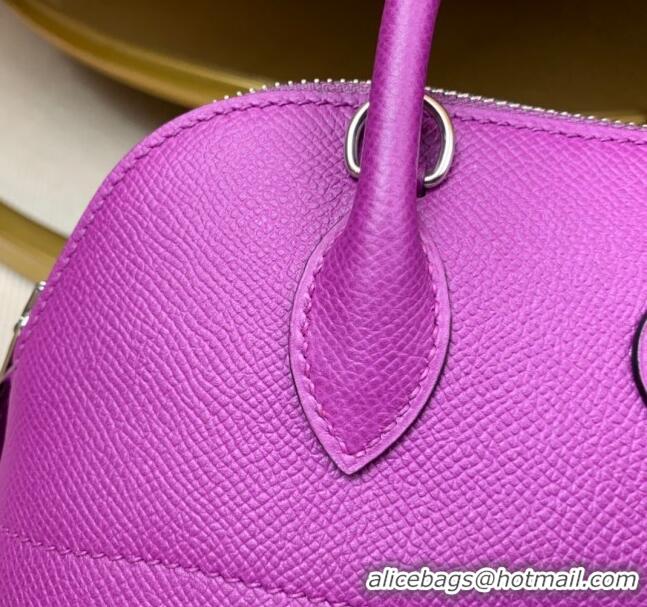 Hot Sell Cheap Hermes Bolide 27 Bag in Original Epsom Leather H2601 Actino Violet (Half Handmade)