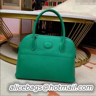 Good Product Hermes Bolide 27 Bag in Original Epsom Leather H2601 Green (Half Handmade)