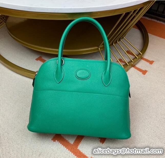 Good Product Hermes Bolide 27 Bag in Original Epsom Leather H2601 Green (Half Handmade)