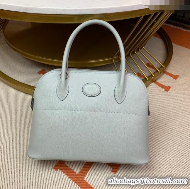 Super Quality Hermes Bolide 27 Bag in Original Epsom Leather H2601 Glacier Blue (Half Handmade)