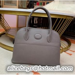 Low Price Hermes Bolide 27 Bag in Original Epsom Leather H2601 Tinware Grey (Half Handmade)