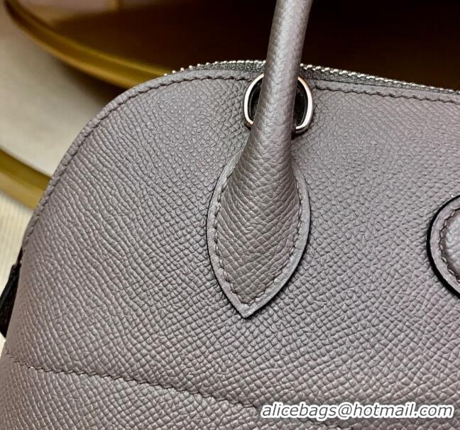 Low Price Hermes Bolide 27 Bag in Original Epsom Leather H2601 Tinware Grey (Half Handmade)