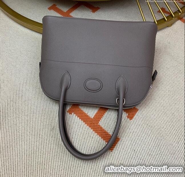 Low Price Hermes Bolide 27 Bag in Original Epsom Leather H2601 Tinware Grey (Half Handmade)