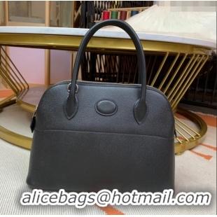 Cheap Design Hermes Bolide 27 Bag in Original Epsom Leather H2601 Black (Half Handmade)