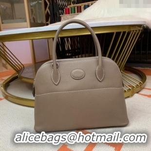 Reasonable Price Hermes Bolide 27 Bag in Original Epsom Leather H2601 Etoupe Grey (Half Handmade)