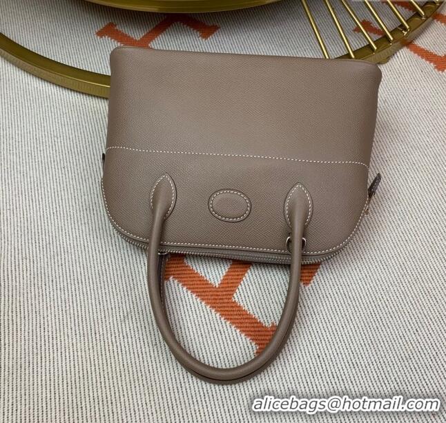 Reasonable Price Hermes Bolide 27 Bag in Original Epsom Leather H2601 Etoupe Grey (Half Handmade)