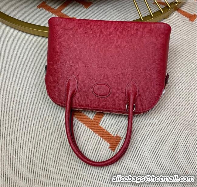 Super Quality Hermes Bolide 27 Bag in Original Epsom Leather H2601 Burgundy (Half Handmade)