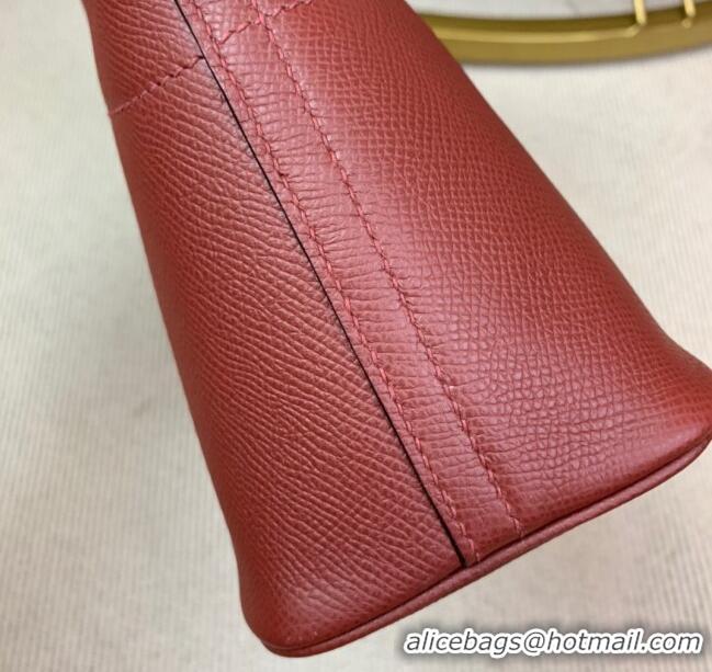 Super Quality Hermes Bolide 27 Bag in Original Epsom Leather H2601 Burgundy (Half Handmade)