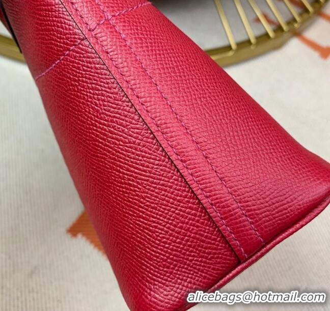 Best Quality Hermes Bolide 27 Bag in Original Epsom Leather H2601 Deep Red (Half Handmade)