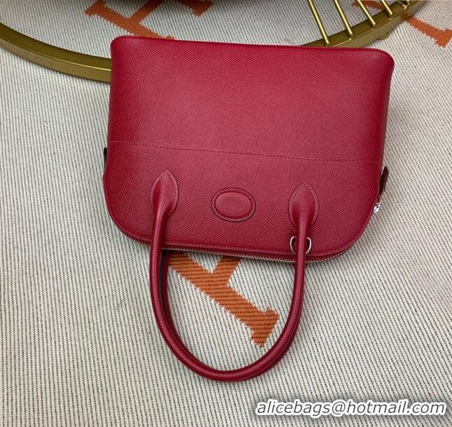 Best Quality Hermes Bolide 27 Bag in Original Epsom Leather H2601 Deep Red (Half Handmade)