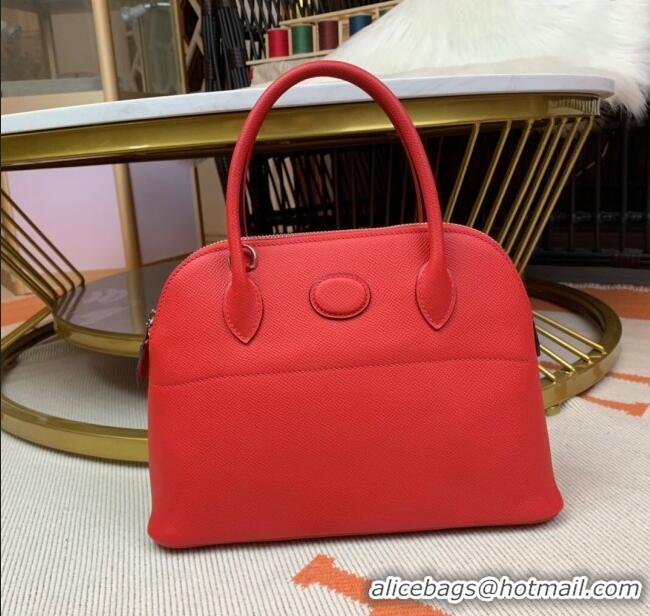 Good Product Hermes Bolide 27 Bag in Original Epsom Leather H2601 Red (Half Handmade)