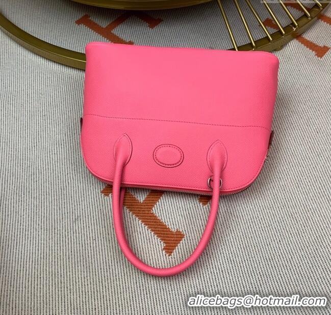 Free Shipping Hermes Bolide 27 Bag in Original Epsom Leather H2601 Rouge Pink (Half Handmade)