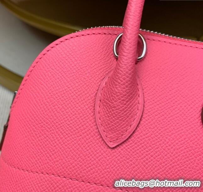 Free Shipping Hermes Bolide 27 Bag in Original Epsom Leather H2601 Rouge Pink (Half Handmade)