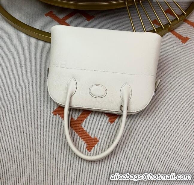 Famous Brand Hermes Bolide 27 Bag in Original Epsom Leather H2601 Milk White (Half Handmade)